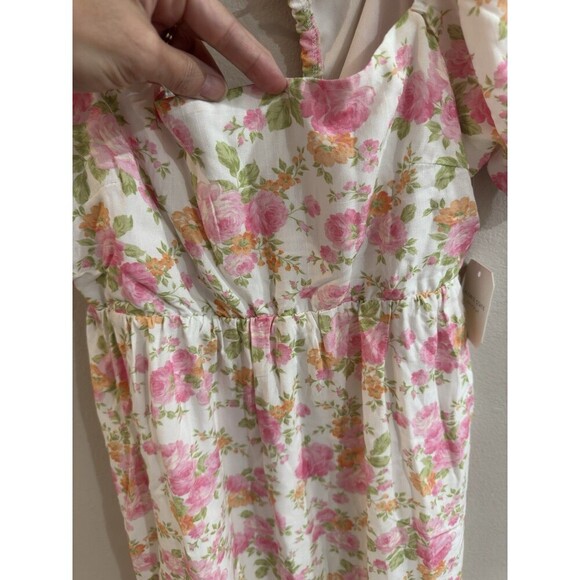 Altar’d State Puff Sleeve Floral Dress XL Whimsical Cottagecore Feminine Dainty - Picture 5 of 10